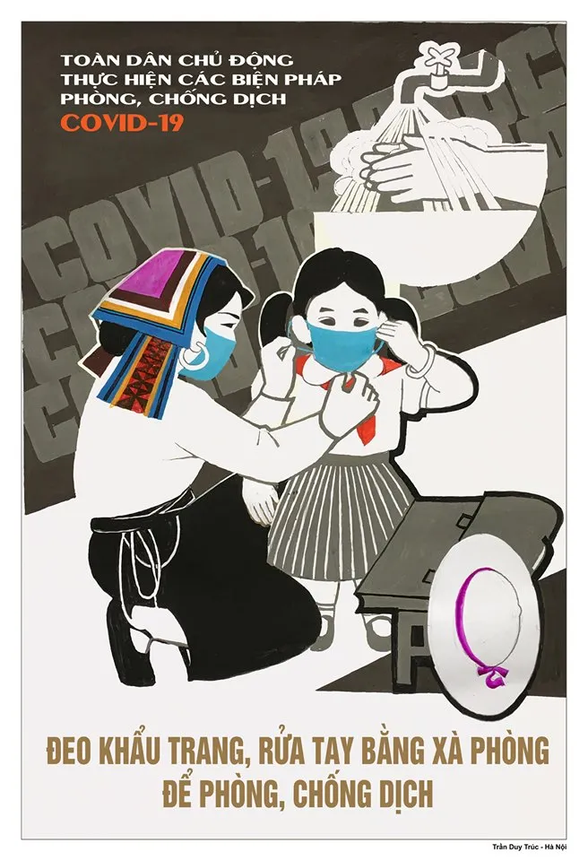 Thông điệp đẩy lùi Covid-19 với tranh cổ động ảnh 5