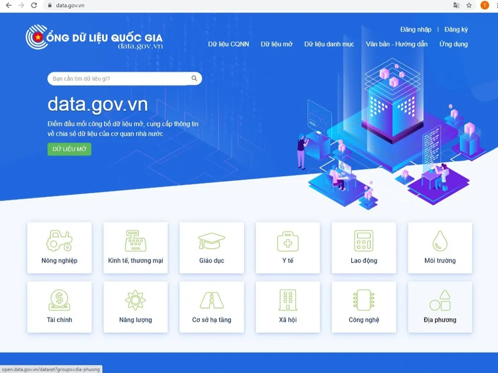 Ra mắt Cổng dữ liệu Quốc gia Data.gov.vn ảnh 1