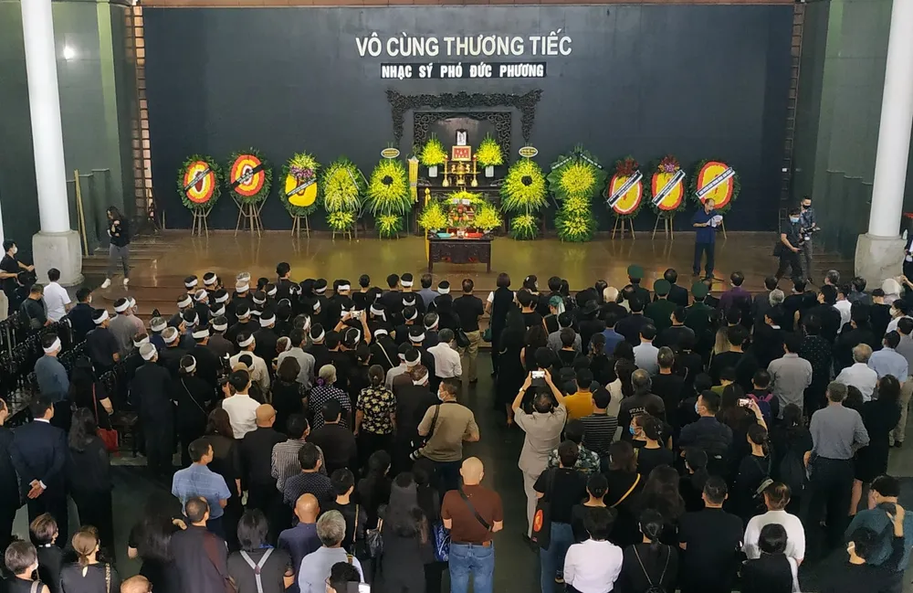 Nghẹn ngào đưa tiễn nhạc sĩ Phó Đức Phương về với đỉnh Phù vân mây trắng ảnh 1