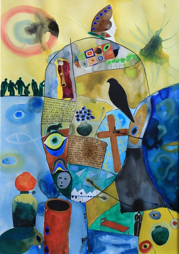 54 tác phẩm hội họa trong triển lãm cá nhân đầu tiên của Chủ tịch Hội Nhà văn ảnh 4