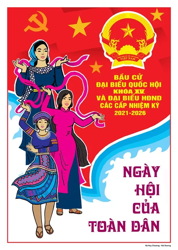 Hơn 400 tác phẩm tham dự cuộc thi sáng tác tranh cổ động tuyên truyền bầu cử ảnh 1