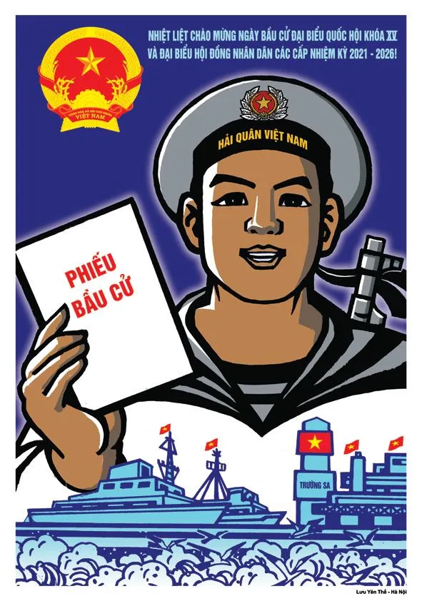 Hơn 400 tác phẩm tham dự cuộc thi sáng tác tranh cổ động tuyên truyền bầu cử ảnh 5