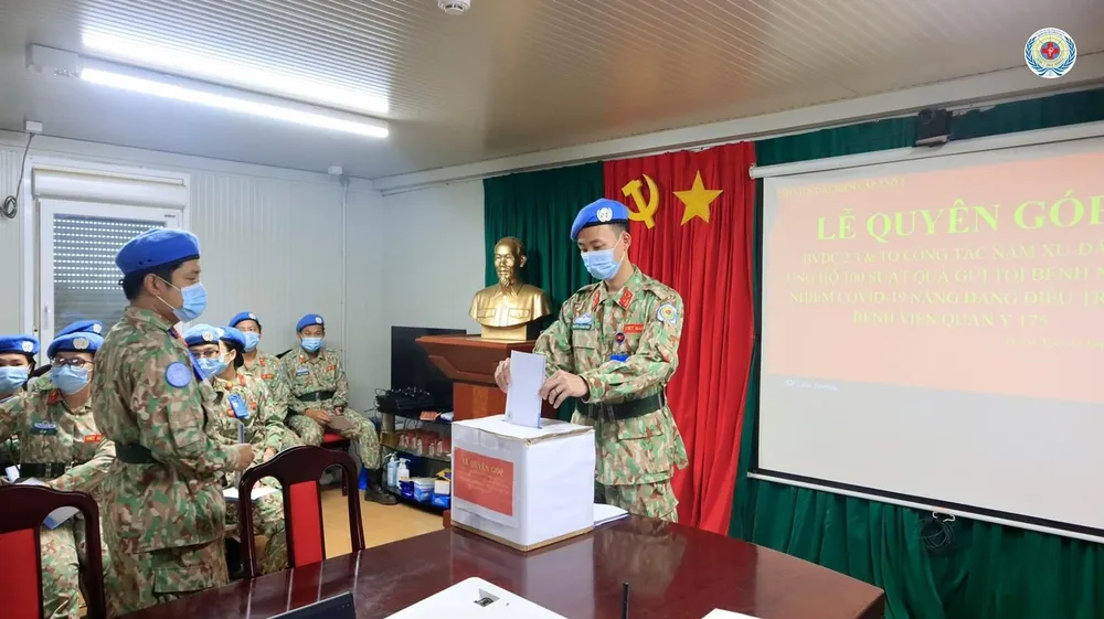 Bệnh viện dã chiến ở Nam Sudan quyên góp ủng hộ bệnh nhân Covid-19 ở TPHCM ảnh 1