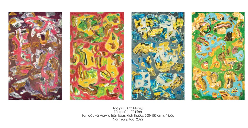 Điêu khắc, hội họa song hành trong triển lãm của Đào Châu Hải và Đinh Phong ảnh 2