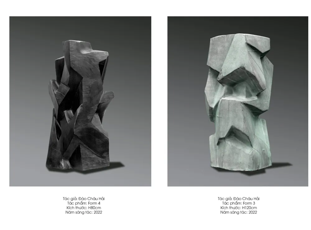 Điêu khắc, hội họa song hành trong triển lãm của Đào Châu Hải và Đinh Phong ảnh 1