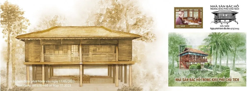 Phát hành đặc biệt bộ tem bưu chính "Nhà sàn Bác Hồ trong Khu Phủ Chủ tịch"