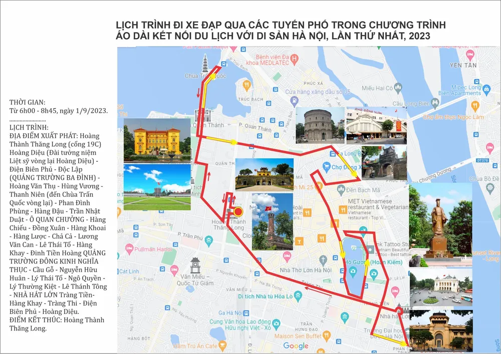 Lịch trình đi qua khu phố cổ và kết nối với nhiều di sản của Hà Nội. Ảnh: HẢI NAM