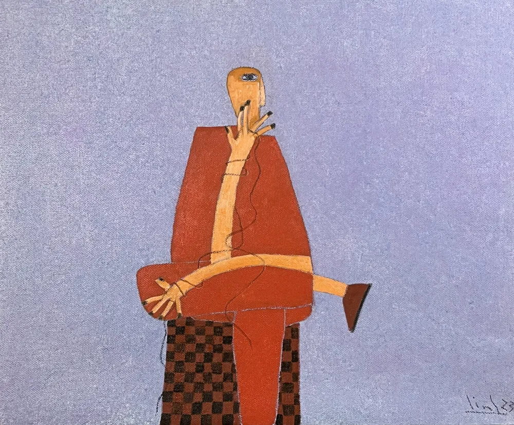 Tác phẩm "Không đề" - sơn dầu của Tào Linh Tác phẩm "Không đề" - sơn dầu của Tào Linh