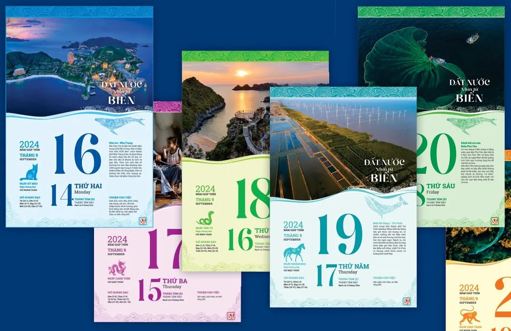 Bộ lịch "Đất nước nhìn từ biển" 2024 Bộ lịch "Đất nước nhìn từ biển" 2024