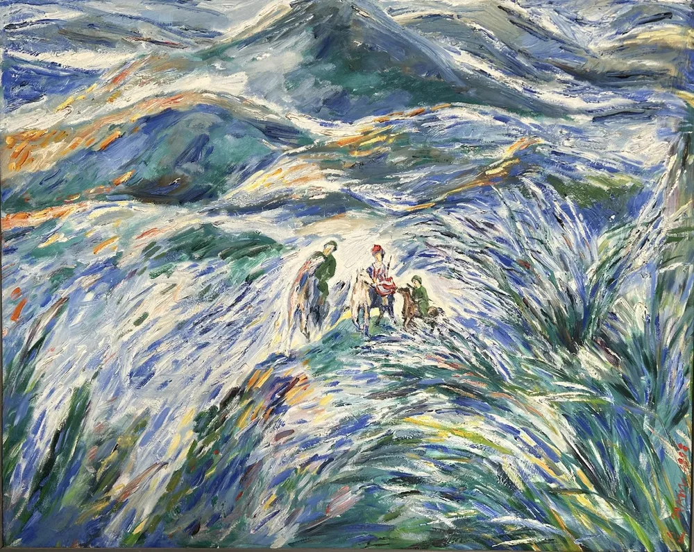 12.3.Ngô Quang Nam- Tuần tra biên giới 2 - Sơn dầu - 80 x100.jpg