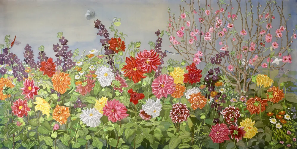 23.2 Vũ Thị Thùy Mai - Khu vườn mùa xuân - Màu nước trên giấy  - 120 x 60 - 2024.jpg