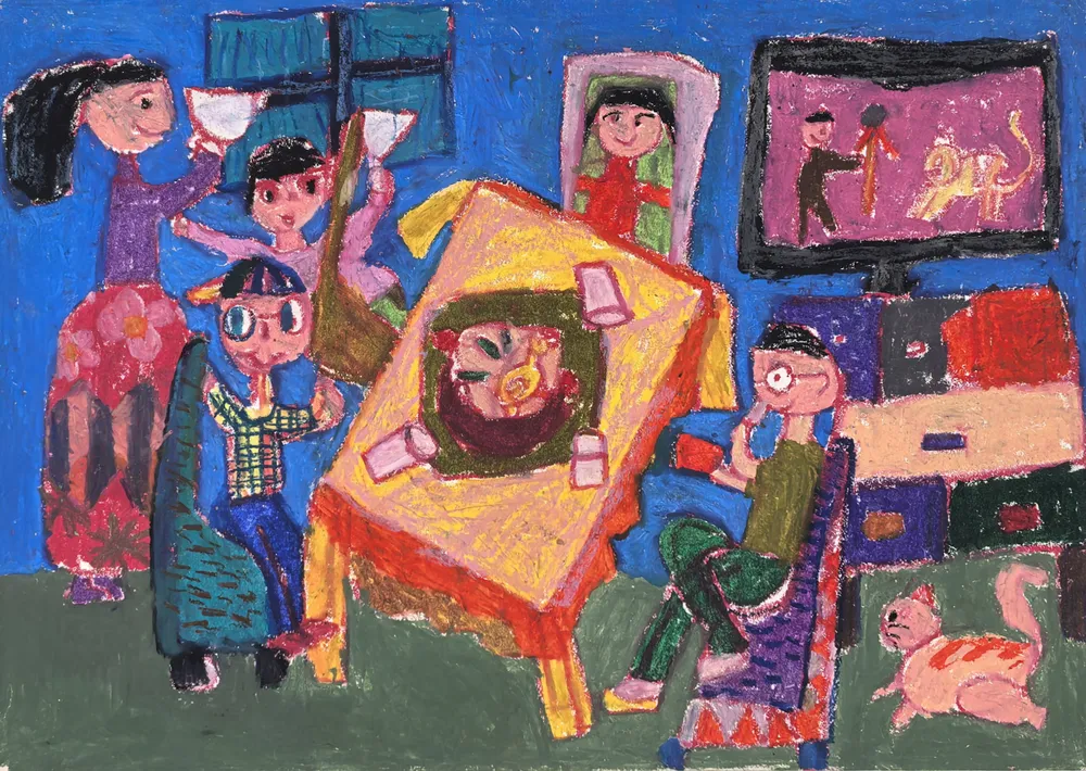 Tác phẩm BỮA TIỆC CỦA NHỮNG NỤ CƯỜI_Tác giả LƯU ĐỨC MINH_Hà Nội.jpg