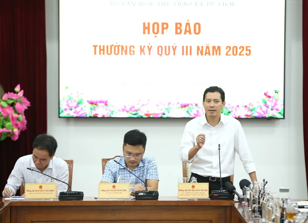 Họp báo thường kỳ quý 3-2025 của Bộ VH-TT-DL