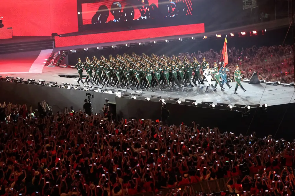 Concert Tổ quốc trong tim được tổ chức tối 10-8 vừa qua tại sân vận động Mỹ Đình. Ảnh ĐỖ TRUNG