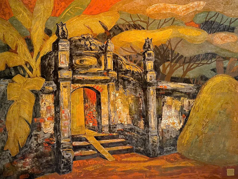  Cổng cũ, tác phẩm của họa sĩ Nguyễn Hải Nam 