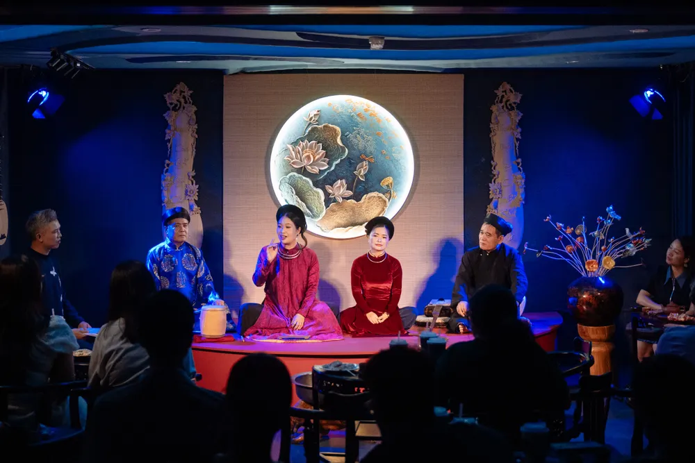 Không gian nghệ thuật truyền thống tại CADAO Collective (Hà Nội). Ảnh: THU HOÀI