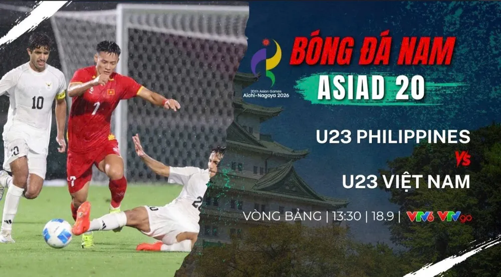 Tường thuật trực tiếp trận U23 Việt Nam - Philippines trên VTV. Ảnh: VTV