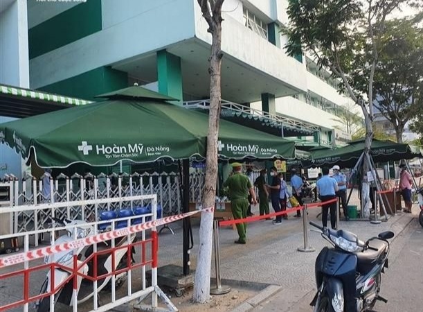 環美醫院進行封鎖。