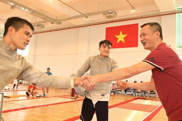 全力以赴為祖國爭光。 圖自越通社