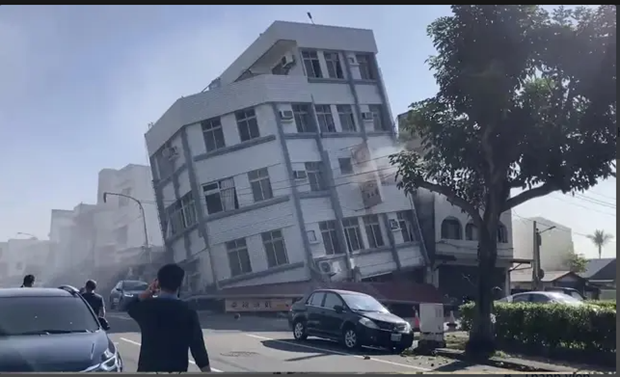 台湾地震现场。