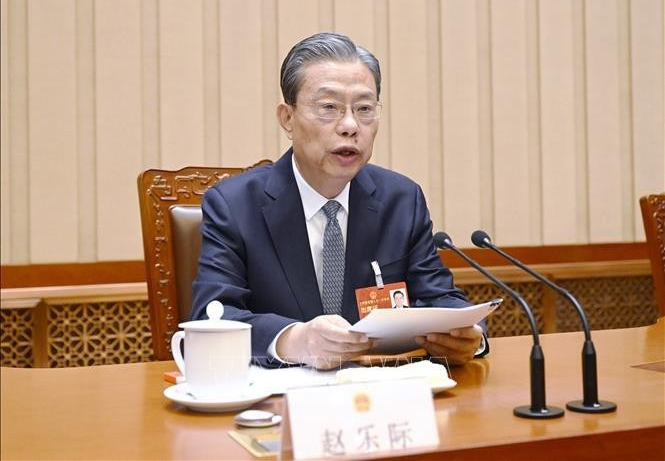 中国全国人大常委会委员长赵乐际。图自越通社