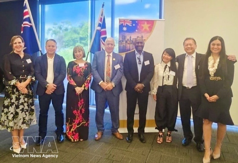 澳大利亚—越南国家工商会领导班子。图：越通社