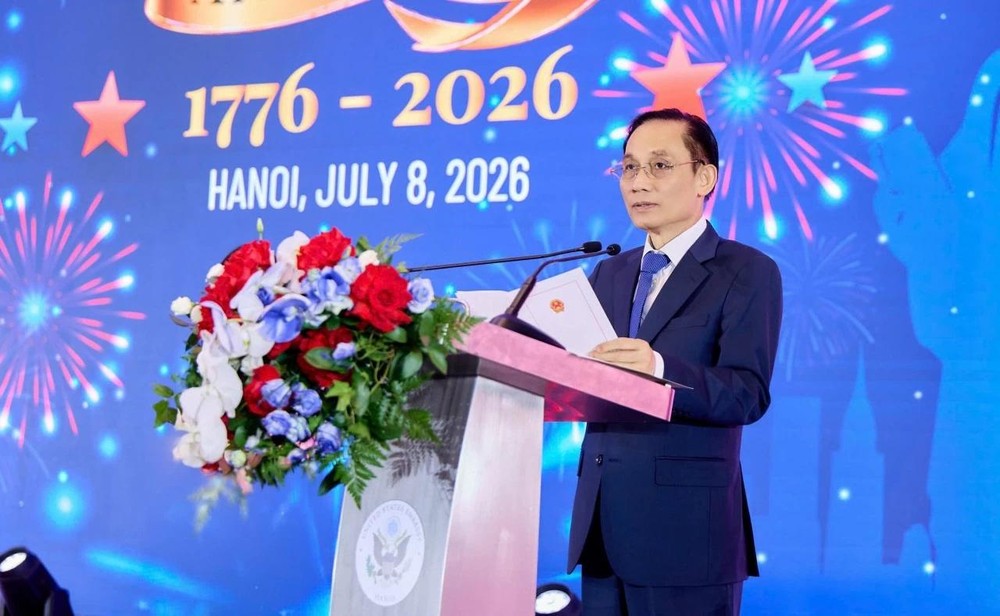 越南外交部长黎怀忠出席并发表讲话。图：美国驻越南大使馆。