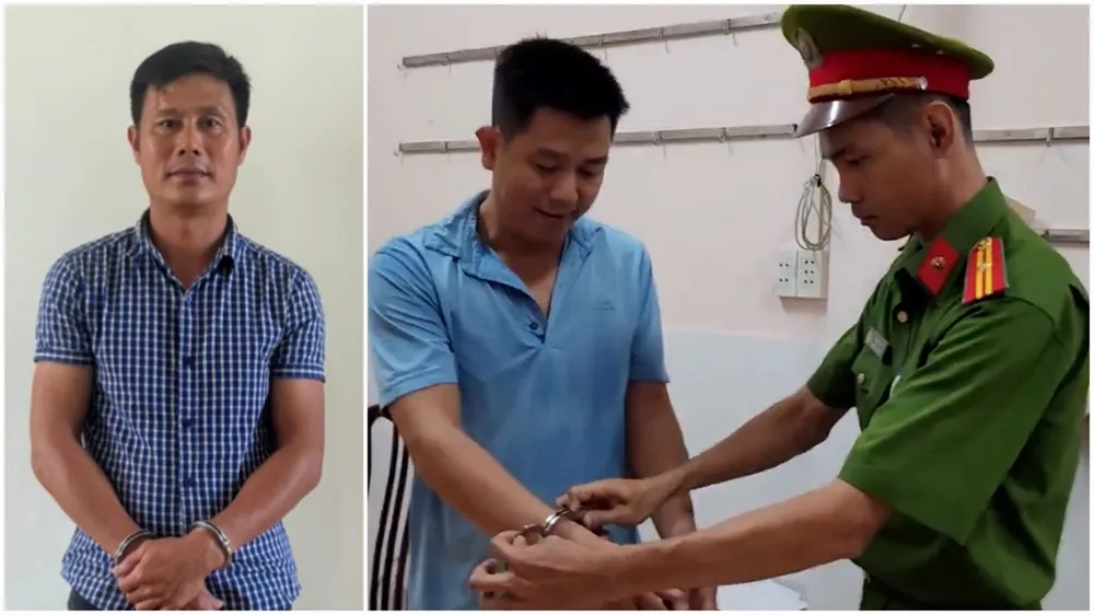 02 bị can Hùng và Lĩnh (bên trái sang) cũng lần lượt bị bắt giam (khi tạm trú ở TP. Hồ Chí Minh) vào sáng ngày 19-4. (1).jpg