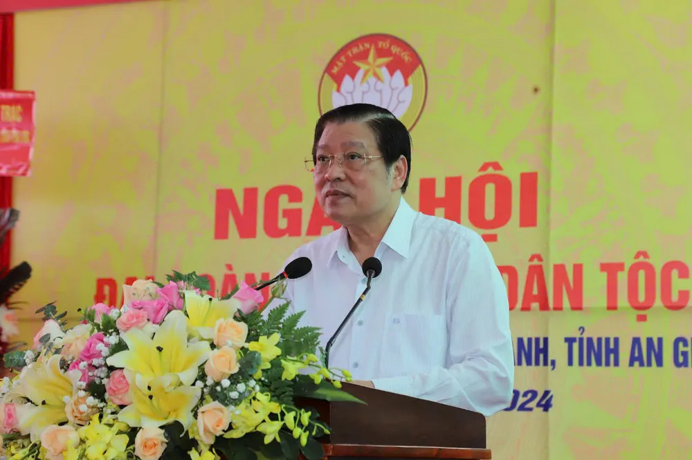 Trưởng Ban Nội chính Trung ương Phan Đình Trạc phát biểu tại ngày Hội.jpg