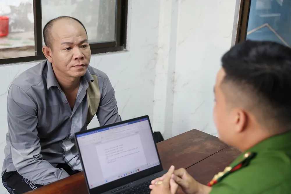 Đối tượng Phạm Thanh Hải Em tại Cơ quan công an