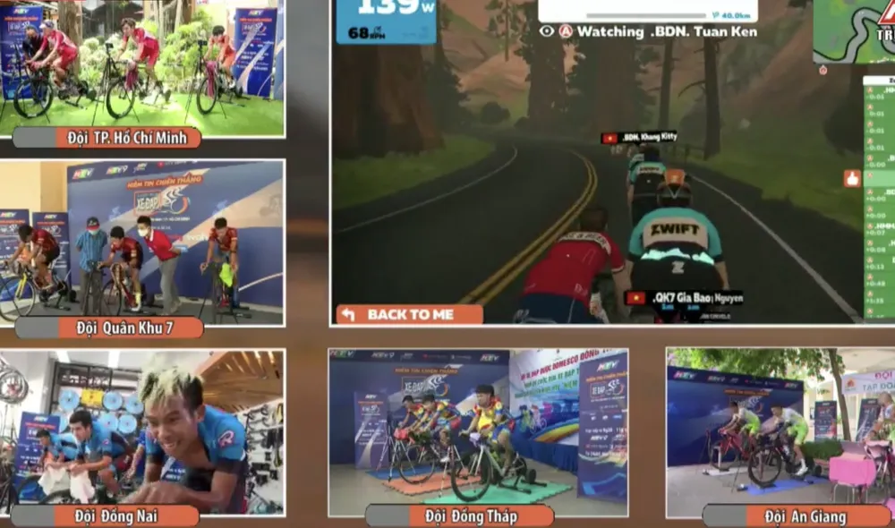 “Thần núi” Lê Ngọc Sơn chiếm áo vàng giải xe đạp Thực tế ảo HTV ảnh 1