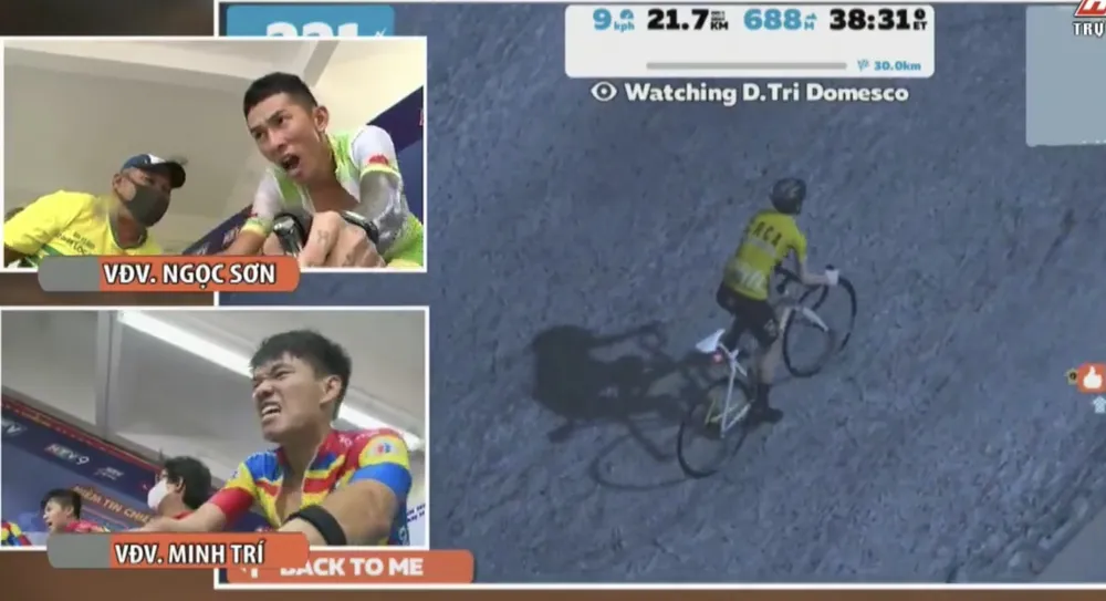 Giải xe đạp Thực tế ảo HTV: “Thần núi” Lê Ngọc Sơn hoàn thành cú hattrick ảnh 1