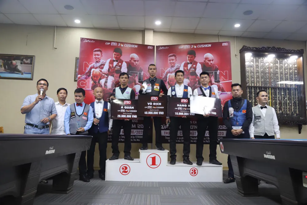 Cơ thủ Trần Quyết Chiến đăng quang ở giải Bida 3 băng Bình Dương Film 2020 ảnh 2