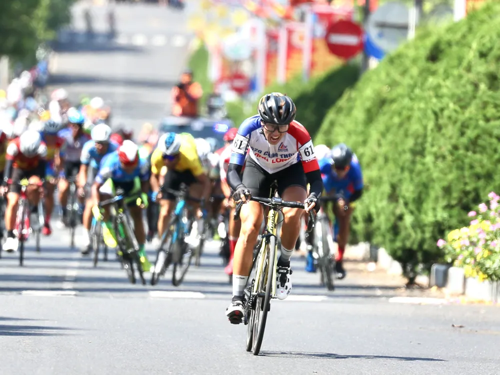 Cú bứt phá của Minh Thiện mang đến thành công. Ảnh: HOÀNG HÙNG