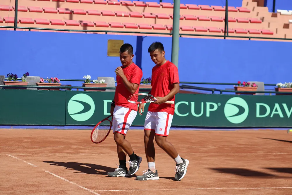 Đội tuyển Việt Nam chiến thắng vất vả ngày ra quân giải quần vợt Davis Cup ảnh 3