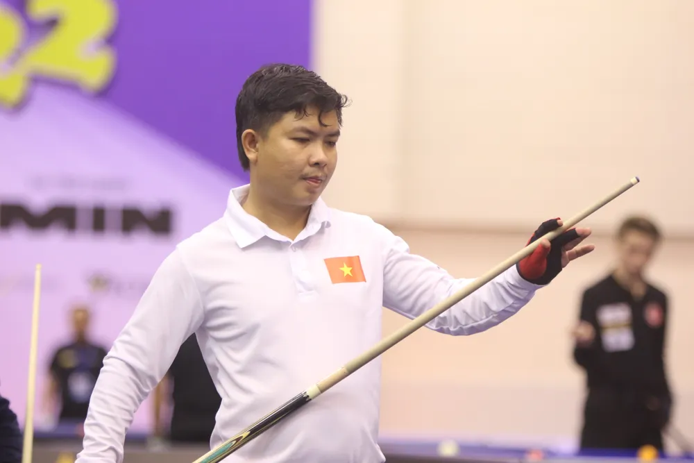 Chiêm Hồng Thái cùng 8 cơ thủ Việt Nam tiến vào vòng 3 giải Billiards World Cup TPHCM 2022 ảnh 2