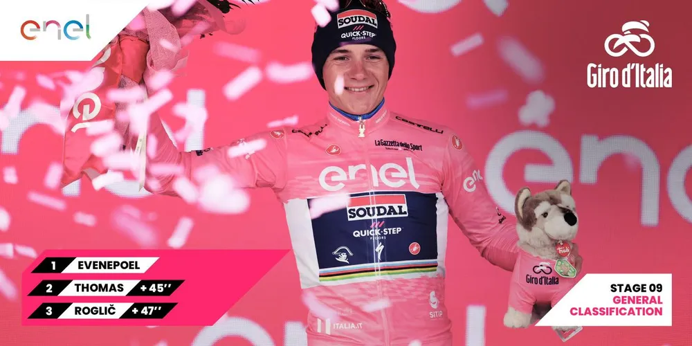 Remco Evenepoel vừa lên mặc áo hồng đã phải chia tay với giải