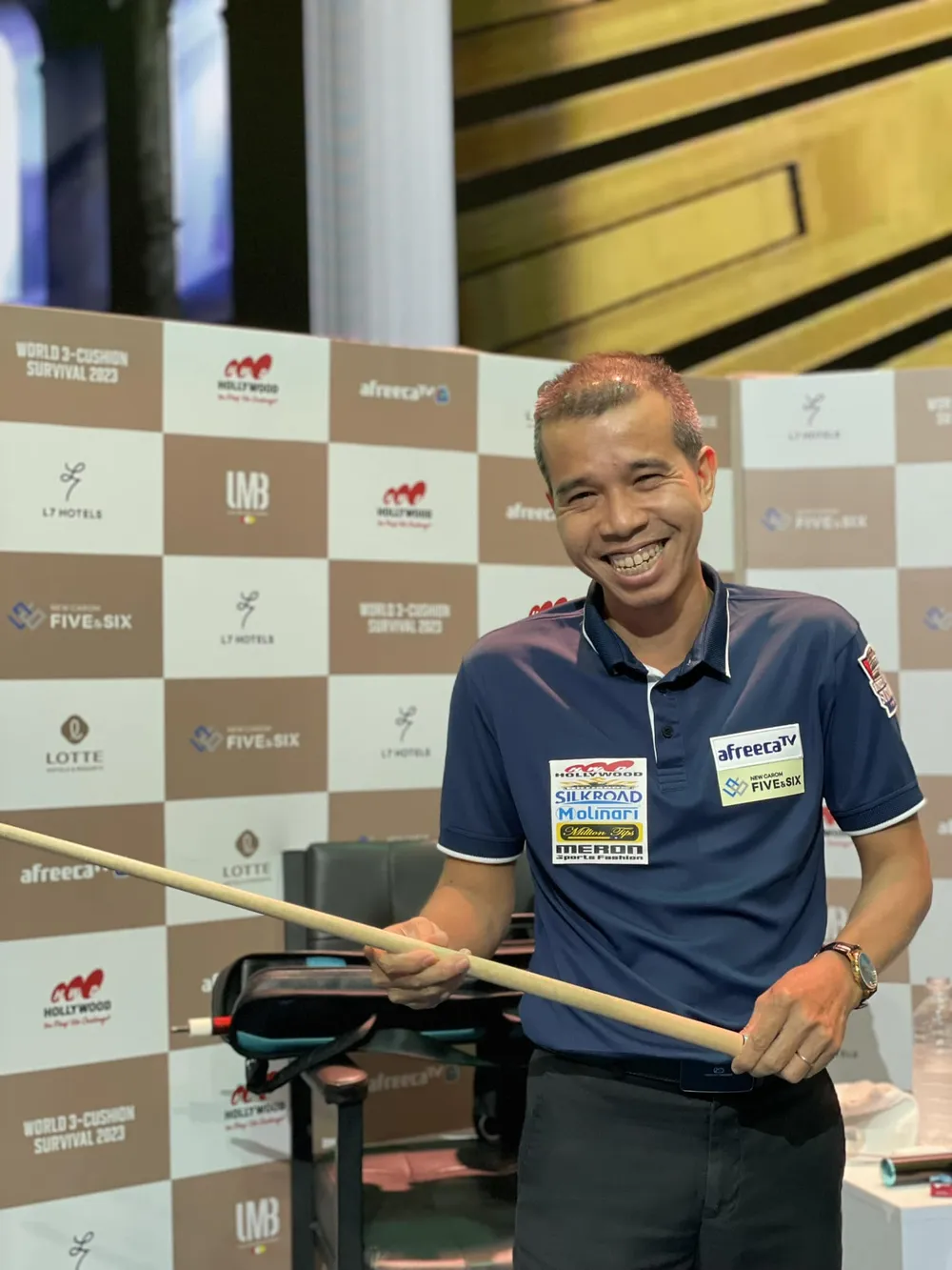 Niềm vui của Trần Quyết Chiến sau khi giành chiếc vé vớt