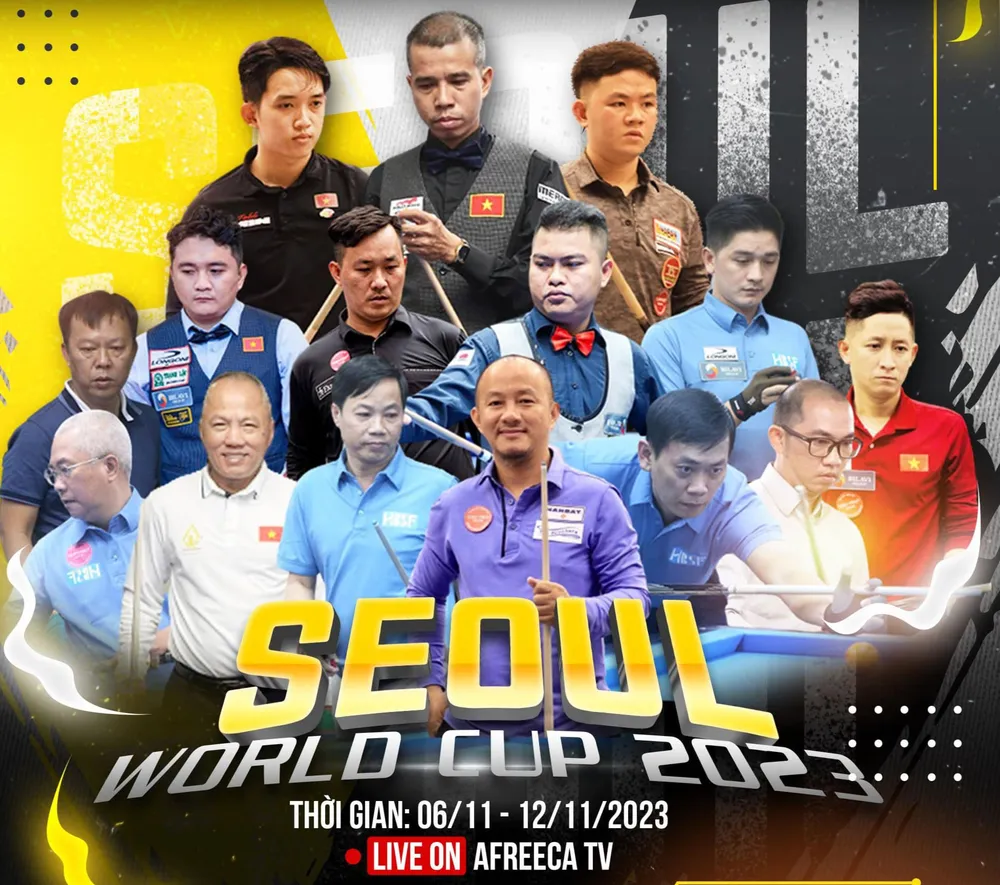 15 cơ thủ Việt Nam sẽ dự World Cup Seoul