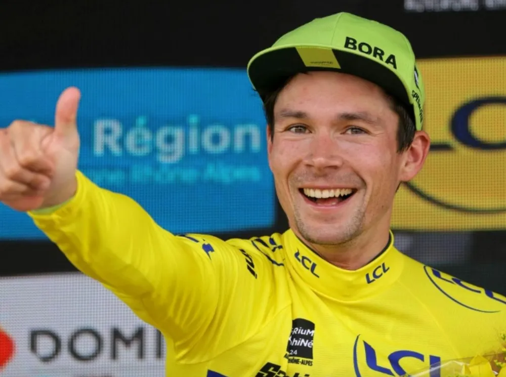 Primoz Roglic vui mừng với chiến thắng thứ hai