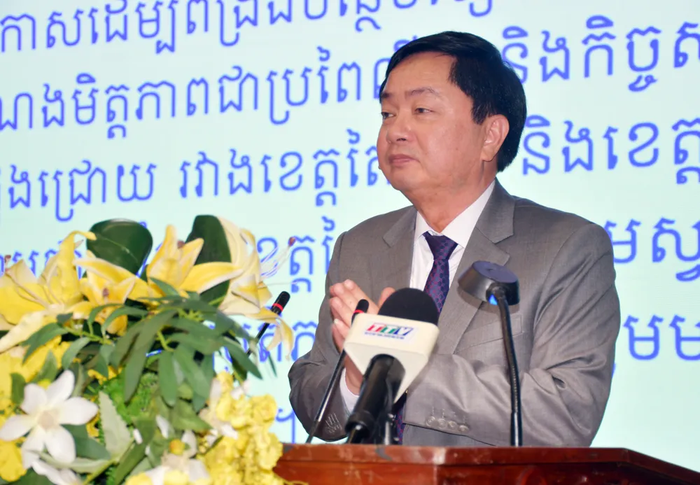 Ông Nguyễn Văn Quyết, Bí thư Tỉnh ủy Tây Ninh phát biểu khai mạc hội nghị.jpg