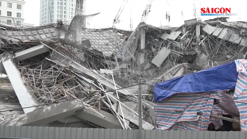 Sập công trình trường mầm non tại Mỹ Đình, Hà Nội