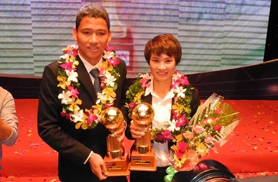 QBV nam, nữ: Anh Đức và Minh Nguyệt. Ảnh: NGUYỄN NHÂN