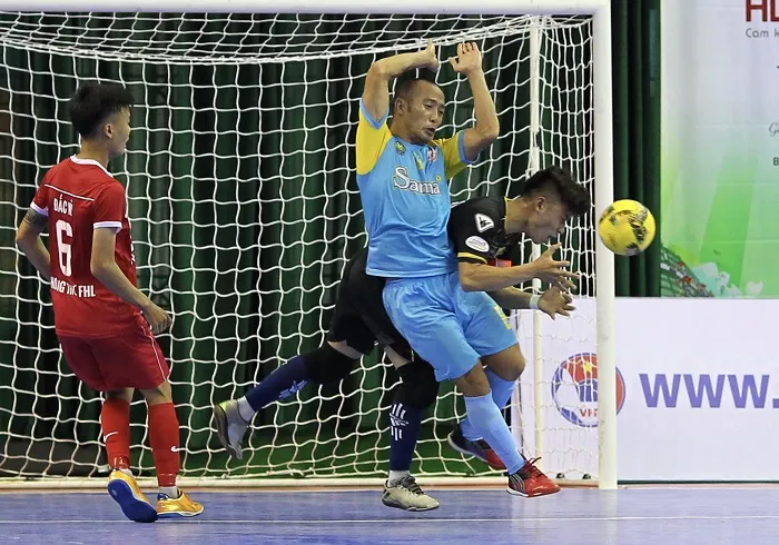 Sanna Khánh Hòa chật vật giành chiến thắng trước HT Đà Nẵng. Ảnh: HOÀNG QUỲNH