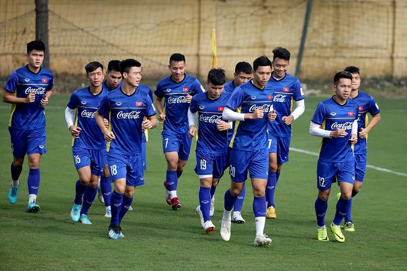 Đội tuyển Việt Nam trong buổi tập ngày 21-12. Ảnh: MINH HOÀNG