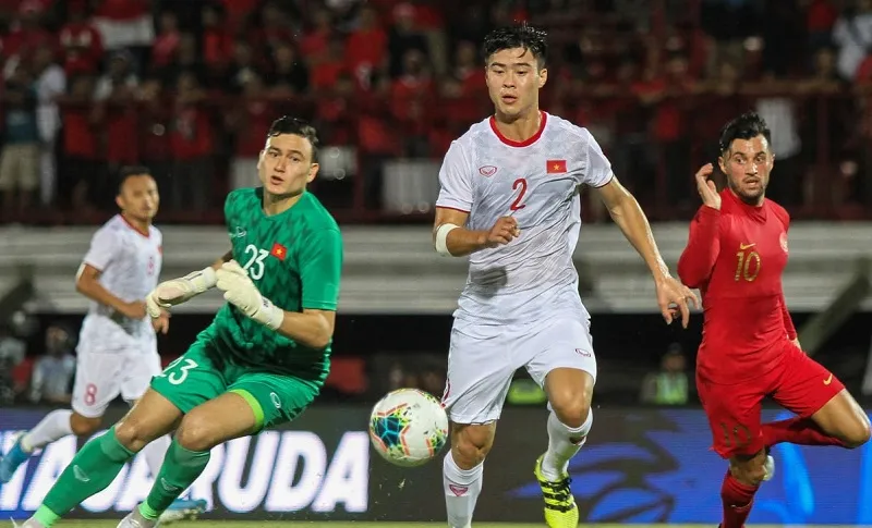 Duy Mạnh vui mừng sau bàn thắng. Ảnh: AFC