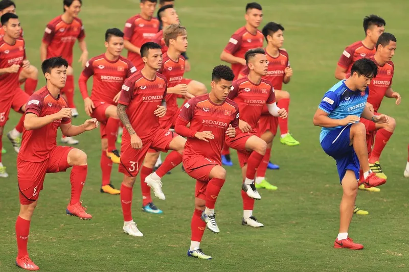 Tuyển Việt Nam hướng đến 1 chiến thắng trước UAE. Ảnh: Dũng Phương