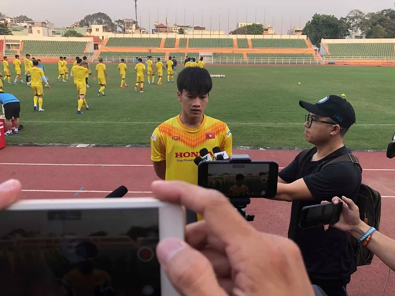 Tiền vệ Hoàng Đức. Ảnh: Thanh Đình