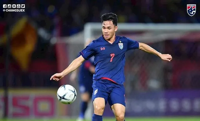 Supachok, một trong những trụ cột của U23 Thái Lan 
