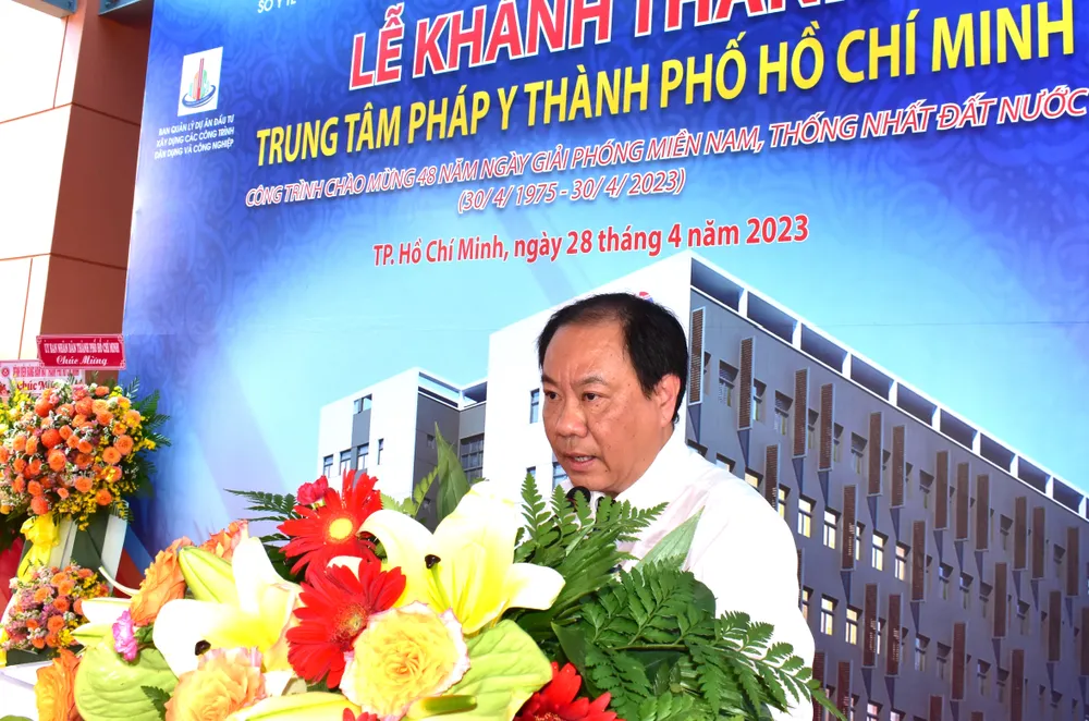 Phó Giám đốc Sở Y tế TPHCM Nguyễn Hoài Nam phát biểu tại buổi khánh thành